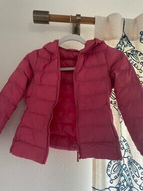 Pink Girls Size 5-6 Hooded Puffer Jacket